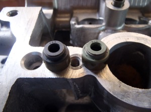 Inlet on left, exhaust on right